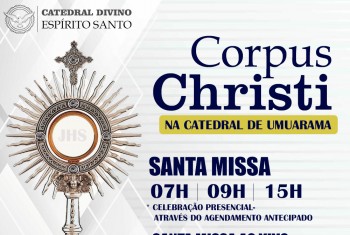 Programação de Corpus Christi na Catedral de Umuarama